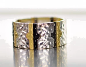 Tritone Metall Puzzle Stretch Armband 1" breit - Bild 1 von 3