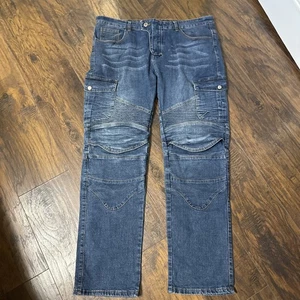Herren NBT Cargo Jeans Blau Motorrad Größe 2X oder 36-38x30. Keine Pads enthalten. - Bild 1 von 5