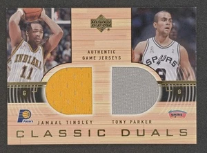 2001-02 Upper Deck Classic Duals Jamaal Tinsley Tony Parker #JT/TP RC HOF - Picture 1 of 2