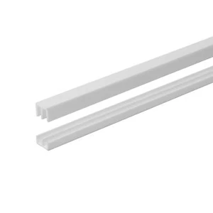 4 Ft. Long White Plastic Sliding Door Track Set for 1/8" Thick Panels Pack of... - Picture 1 of 7