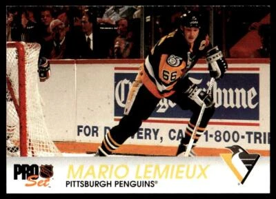1992-93 Pro Set #139 Mario Lemieux Pittsburgh Penguins HOF - Image 1 of 2