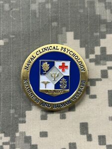Unique Challenge Coin US Navy Naval Clinical Psychology Readiness & Human Welfar