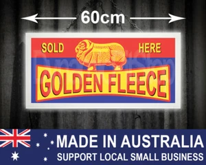 Illuminated Golden Fleece Sign Lightbox Mancave Workshop Australian made - Picture 1 of 4