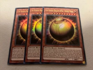 3x EURO The Winged Dragon of Ra - Sphere Mode 1st Edition Ultra Rare RA01-EN007 - Picture 1 of 1