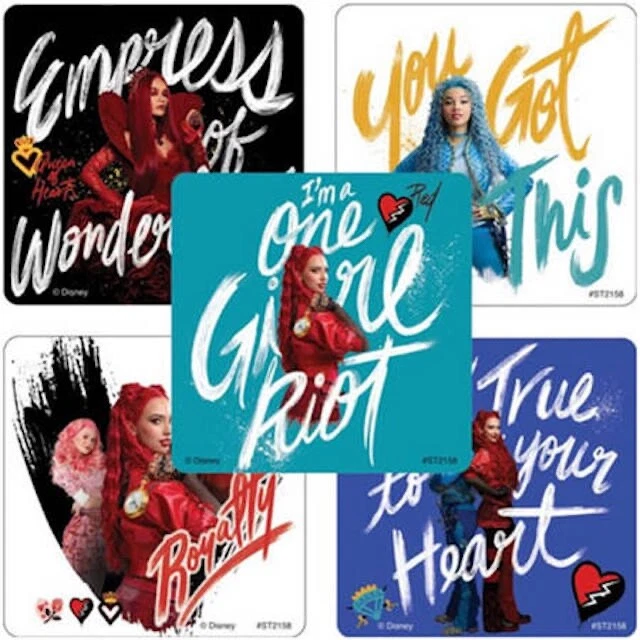 25 Disney Descendants 4 : Rise of Red St  Stickers Party Favors - Image 1 of 1
