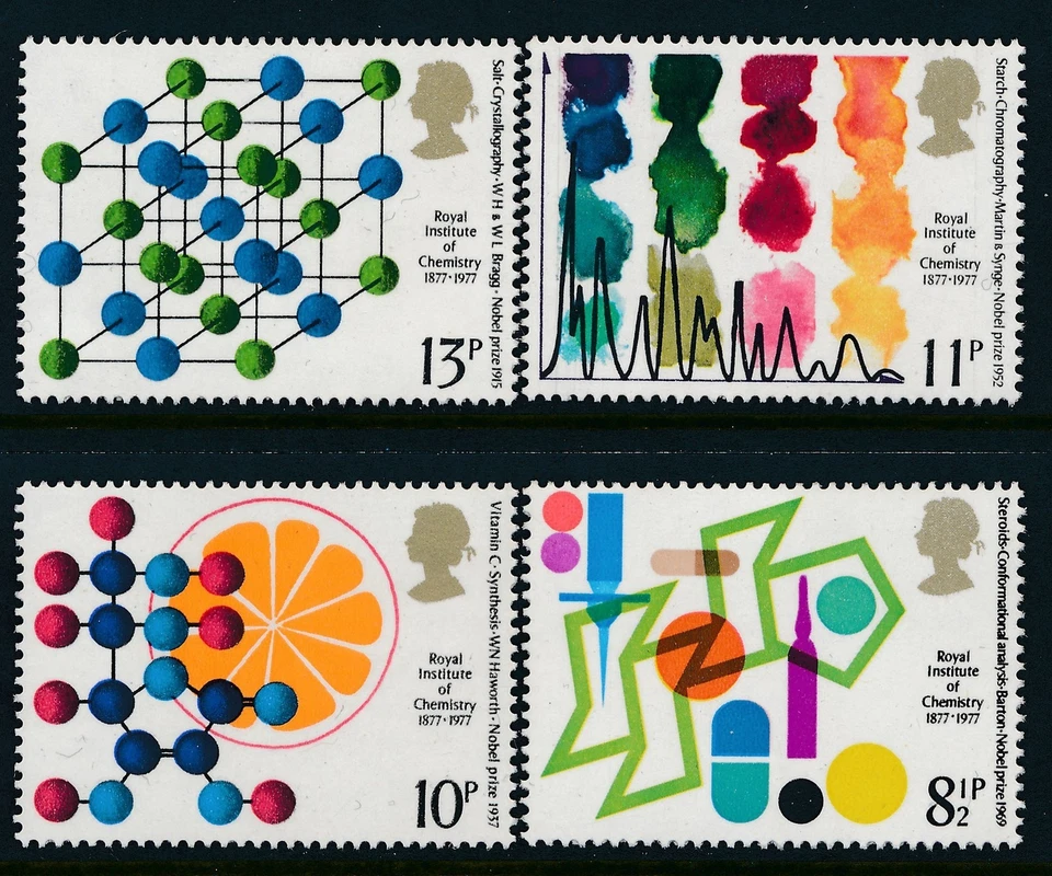 GB 1977 CHEMISTRY INSTITUTE CENTENARY SET OF 4 FINE MINT MNH SG1029-SG1032 - image 1 of 1