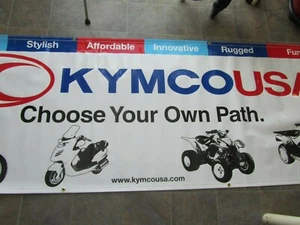 Kymco Motorsports Banner 34" x 93" Large Garage Poster - Picture 1 of 4