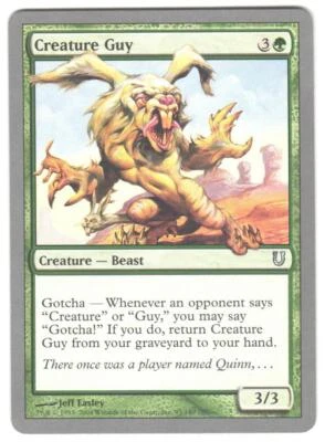 Magic_the_gathering Unhinged Creature Guy #93 2004,MTG,LP Uncommon - Image 1 of 2