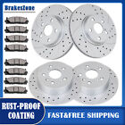 Fit for Toyota Camry 2012-2017 Front Rear Brake Rotors Ceramic Pads Drilled Kit Honda FIT