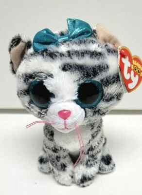 Ty Beanie Boo Quinn Tabby Cat Claire's Exclusive Style 36880 NEW 6” 15cm MWMT - Image 1 of 4