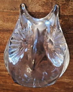 DAUM France Kristall Kunstobjekt Paperweight Eule - Hibou - Owl - Bild 1 von 3