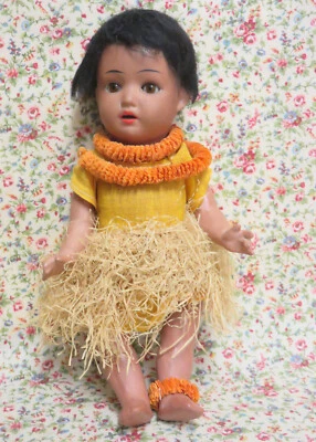 BONECA HANNA ISLAND ANTIGA 9" A/O SCHOENAU HOFFMEISTER CORPO INFANTIL - Imagem 1 de 4