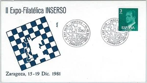 59600 - ESPAÑA - HISTORIA POSTAL: MATASELLOS ESPECIALES EN CUBIERTA - 1981 - AJEDREZ - Imagen 1 de 1