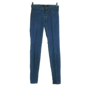 J Brand Super Skinny Jeans Size 25 Stretch Medium Wash Blue Denim 26.5X30 - Picture 1 of 14