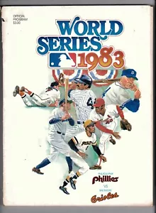 1983 World Series Program Baltimore Orioles vs Philadelphia Phillies Unscored - Picture 1 of 3