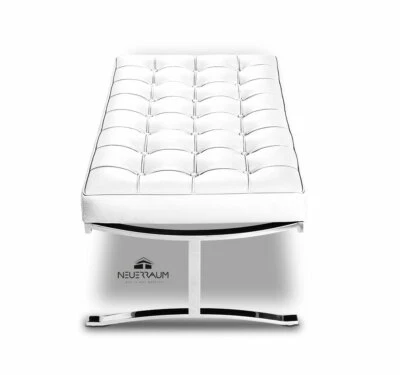 Corto Elegante Bauhaus Cuero Banco Acero Inox. & Auténtico 5 Colores Posible - Imagen 1 de 4