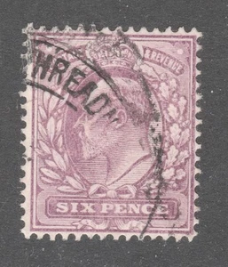 SELLO GR BRIT #135 — 6p KING EDWARD -- VIOLETA -- 1902 -- USADO - Imagen 1 de 2