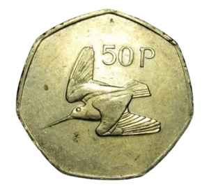 Ireland 50 Pence 1998 coin Km#24 Wood bird - Picture 1 of 2