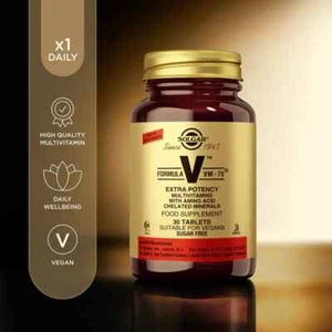 Solgar Formula VM-75 Extra Potency Multivitamin 30 Tablets - Picture 1 of 4