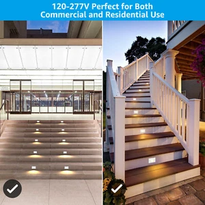 3 Pack Commercial 3CCT Dimmable 120-277V Step Light LED, 2.5W Stair Light - Picture 1 of 11