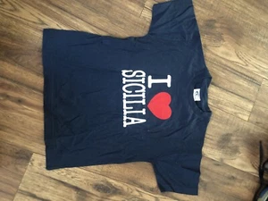 I Love Sicilia Shirt Youth Blue Unisex - Picture 1 of 3