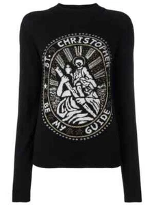 Nuevo sin etiquetas CHRISTOPHER KANE Saint Christopher Runway SS17 SUÉTER negro M $675 - Imagen 1 de 5