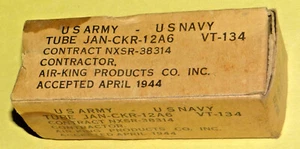 JAN CKR 12A6 KEN-RAD VT-134 Premium Amplifier NOS NIB Tube 1944 ~(12V 6V6?) - Picture 1 of 3