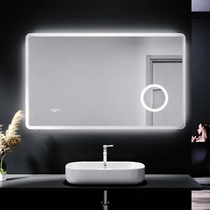 Modern Bathroom Mirror LED Lights Shaver Socket Demister Touch Sensor 1000*600mm - Picture 1 of 18