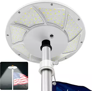 Solar Flag Pole Light 176 LED 880 Lumens Solar Powered Flagpole Lights - Picture 1 of 12