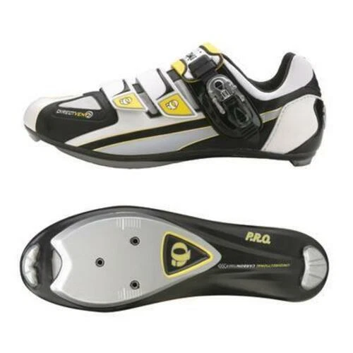 PEARL IZUMI Мужская 'P.R.O ROAD' белый/черный/желтый углерода подошва - 39 - стиль #:5713 - Изображение 1 из 1