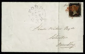 1840 1d Black Pl 9 JC 4m Bright Red MX Hereford to Bewdley FU Cat. £1,200.00 - Picture 1 of 2