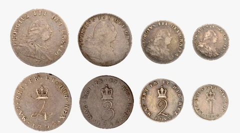 1792 George III Maundy Set, Pre-1816 issues, ESC 2237, S 3763 Cover