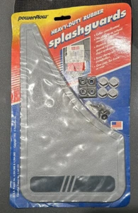 Powerflow Splash Guard Rubber Mud Flap Set Of 2 Vintage NOS USA Heavy Duty Gray - Picture 1 of 4