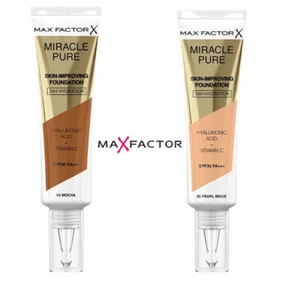 Max Factor Miracle Pure Foundation Skin Improving 24hr Hydrating Hyaluronic Acid - Picture 1 of 8