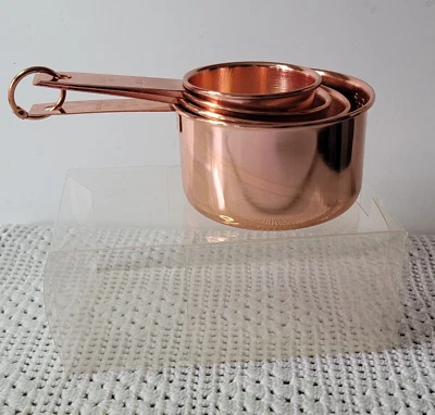 Copos de medição de aço inoxidável cor cobre conjunto de 4 - Imagem 1 de 4