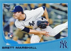 (76) 2013 Topps aggiornamento BRETT MARSHALL Walmart Blue Rookie Yankees #US51 LOTTO - Foto 1 di 1