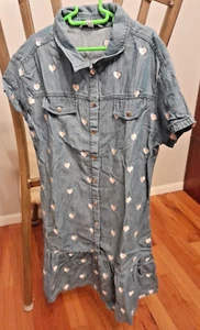 Little Marc Jacobs Size 12 Denim Heart Dress - Picture 1 of 6