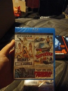 CODE RED TRIPLE FEATURE Blu-Ray MAMA'S DIRTY GIRLS SUPERVAN PIRANHA PIRANHA NEW - Picture 1 of 2