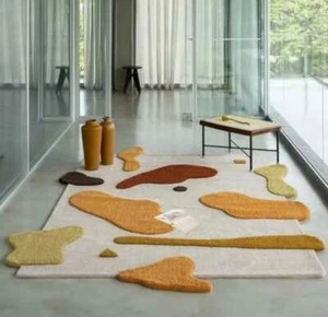 Hand-Tufted Luxury Modern Rug 100% Wool Handmade Carpet for Living Room Bedroom - Picture 1 of 2