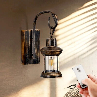 Battery Operated Wall Sconce Recharge Oil Rubbed Bronze Finish Remote LED Light - Image 1 of 4