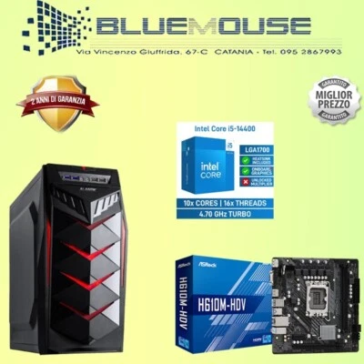 PC DESKTOP COMPUTER H610 INTEL CORE I5 14400 RAPTORLAKE SSD 480GB RAM 16GB HDMI - Image 1 of 2