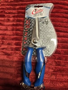 Lot Of 2 Camillus Cuda Fishing Brand Blue Titanium Bonded Stainless Snips 18004 - Picture 1 of 7