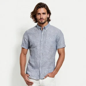 Original Vintage Linen  Button Down Shirt Men's Size XL - Picture 1 of 7