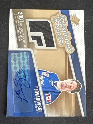 2005-06 SPX Flashback Fabrics 100 Ed Jovanovski Vancouver Canucks - Image 1 of 2