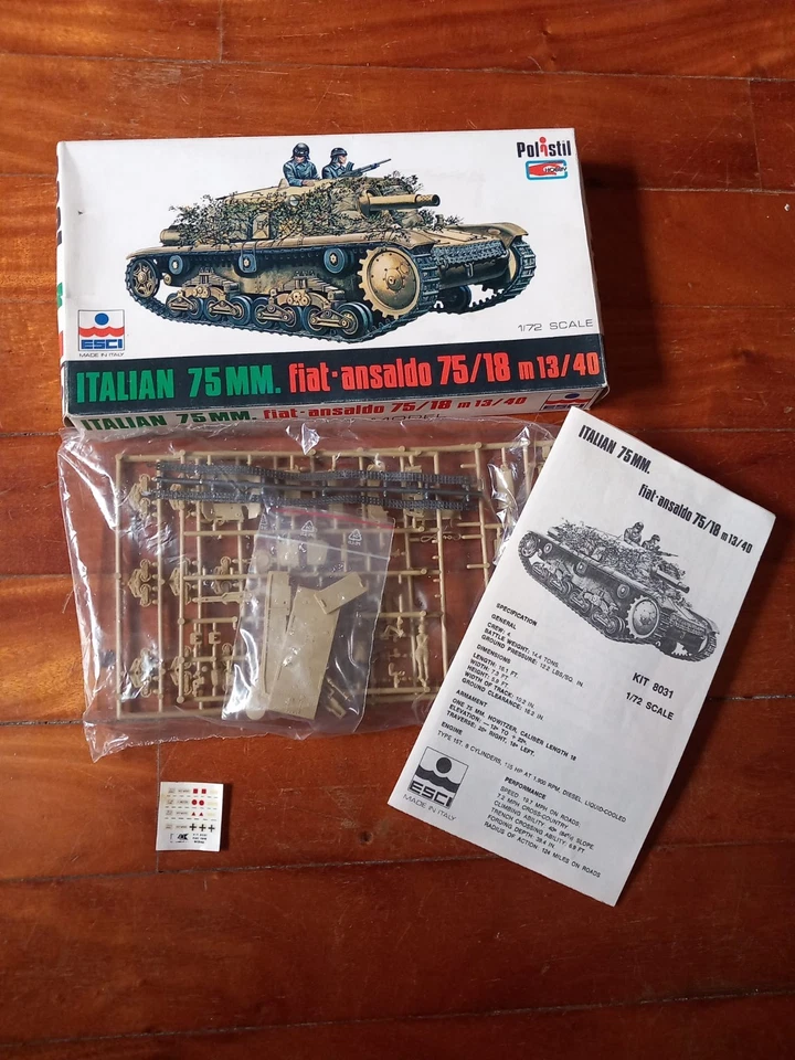 ESCI  POLISTIL  ITALIAN 75mm FIAT-ANSALDO 75/18 m13/40 1/72  (1975) - Immagine 1 di 1