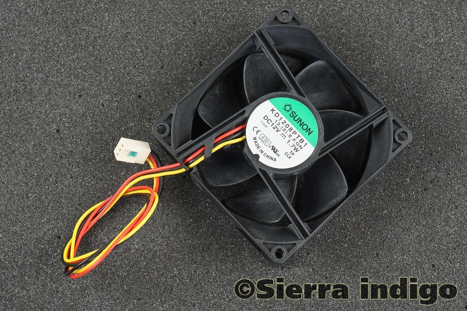 Sunon KD1208PTB1 13.(2).E.F.GN 80mm x 25mm DC12V 1.7W 3-Pin 3-Wire Fan - Image 1 of 1