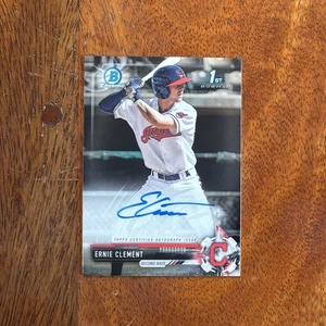 Ernie Clement 2017 Bowman Draft Chrome Auto #CDA-EC - Cleveland Indians - Picture 1 of 2
