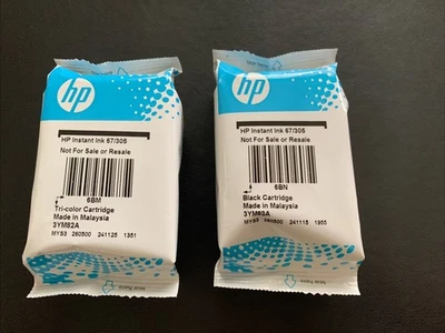 HP Instant Ink 67/305 Schwarz & Dreifarbig Patronen für HP Drucker NEU VERSIEGELT  - Bild 1 von 2