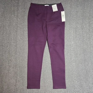 CALVIN KLEIN Stretch Slim Fit Tapered Leg Ankle Pants Women's Sz 8 Purple 28x28 - Picture 1 of 11