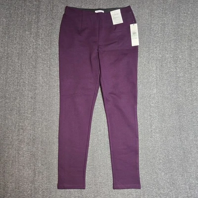 CALVIN KLEIN Stretch Slim Fit Tapered Leg Ankle Pants Women's Sz 8 Purple 28x28 - Image 1 of 4